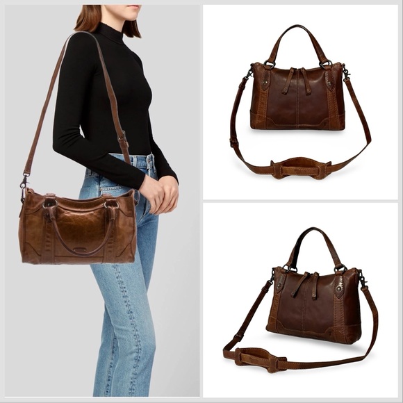 LIKE NEW! Frye Melissa Medium Crossbody in Cognac Antique Pull Up Leather - Picture 9 of 9